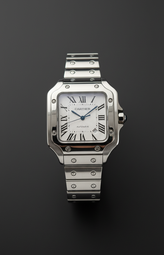 The Cartier Santos All-Steel