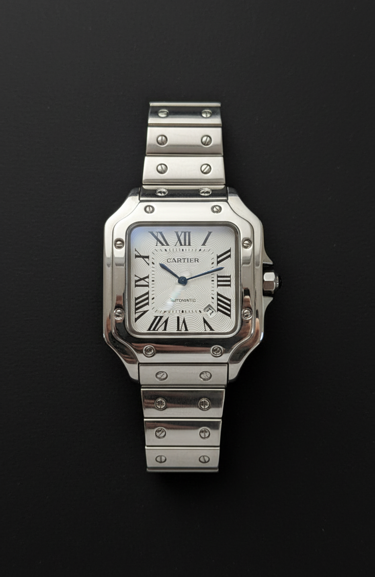 The Cartier Santos All-Steel