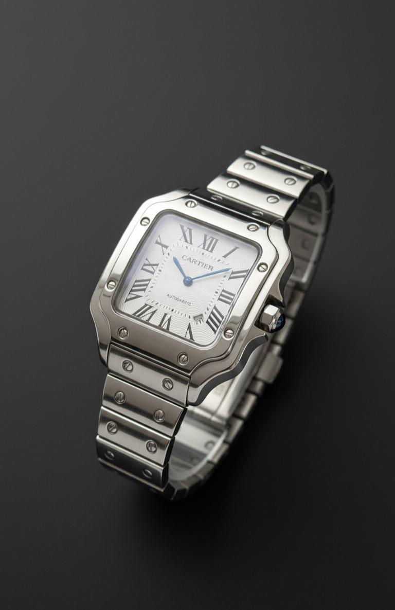 The Cartier Santos All-Steel