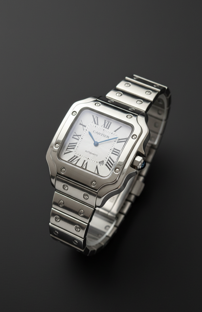 The Cartier Santos All-Steel